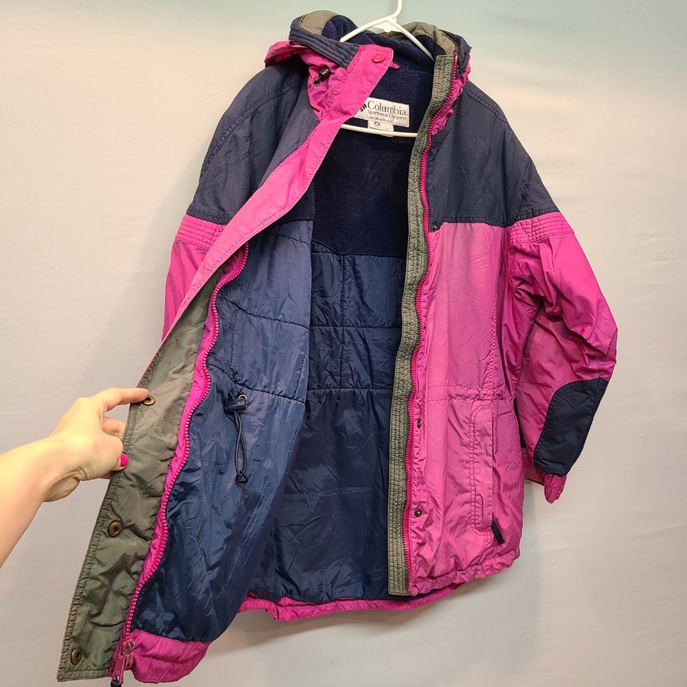 Vintage Columbia Jacket 90s Purple Blue Winter Ski Coat Womens Medium - Picture 6 of 15